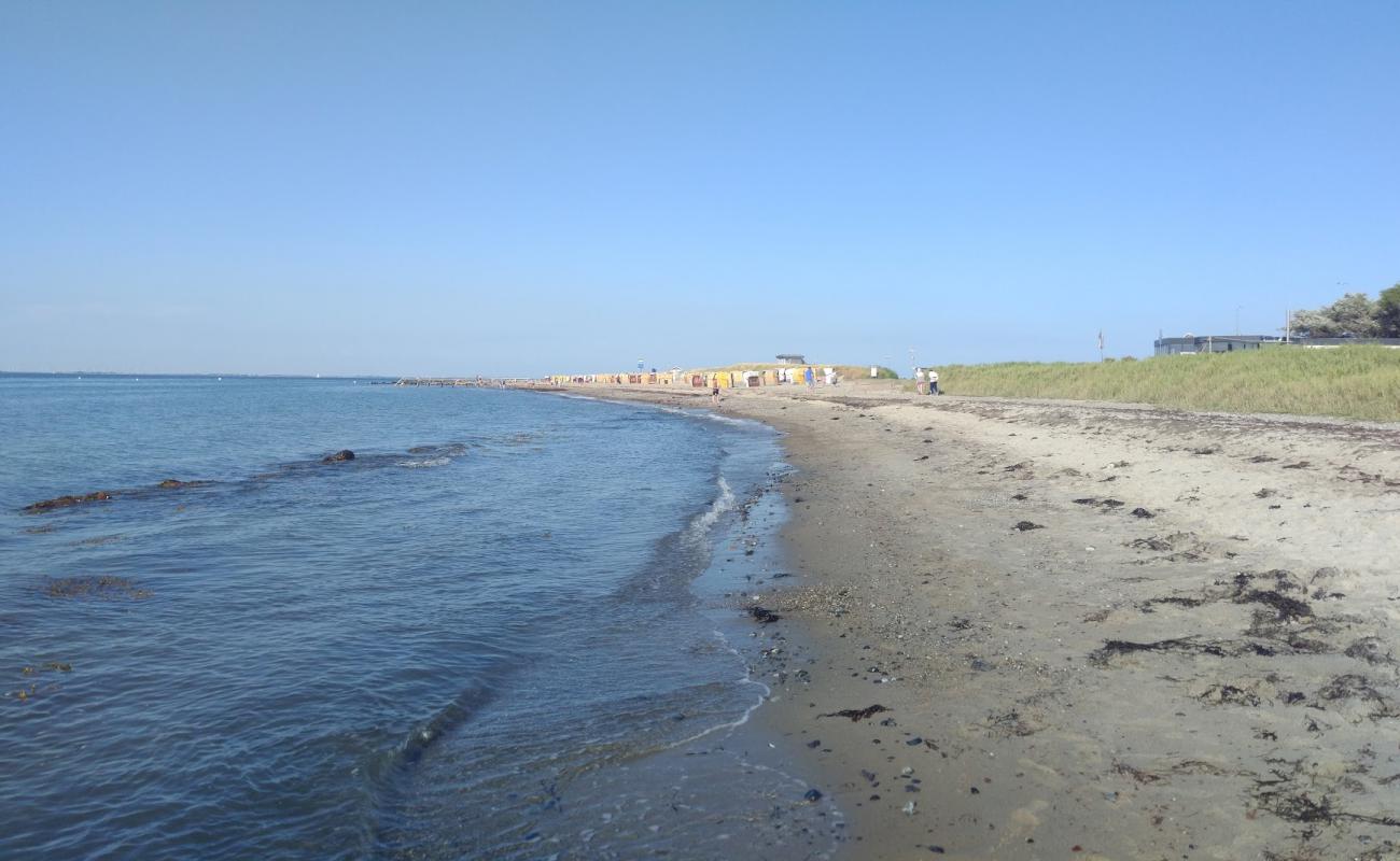 Strandkorbvermietung'in fotoğrafı gri kum yüzey ile