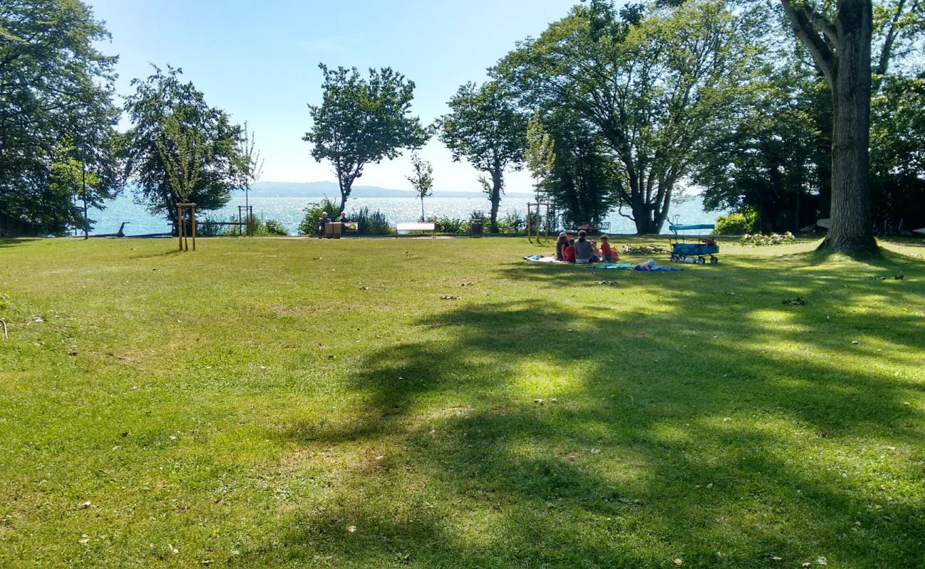 Kunstlereck Uferanlage Kressbronn Beach'in fotoğrafı gri çakıl taşı yüzey ile
