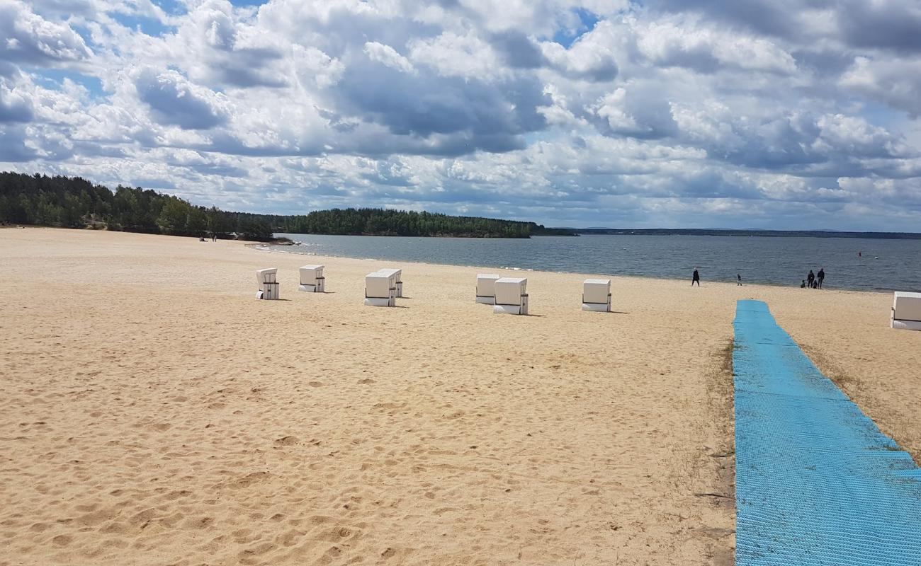 Badestrand Boxberg'in fotoğrafı açık bej kum yüzey ile