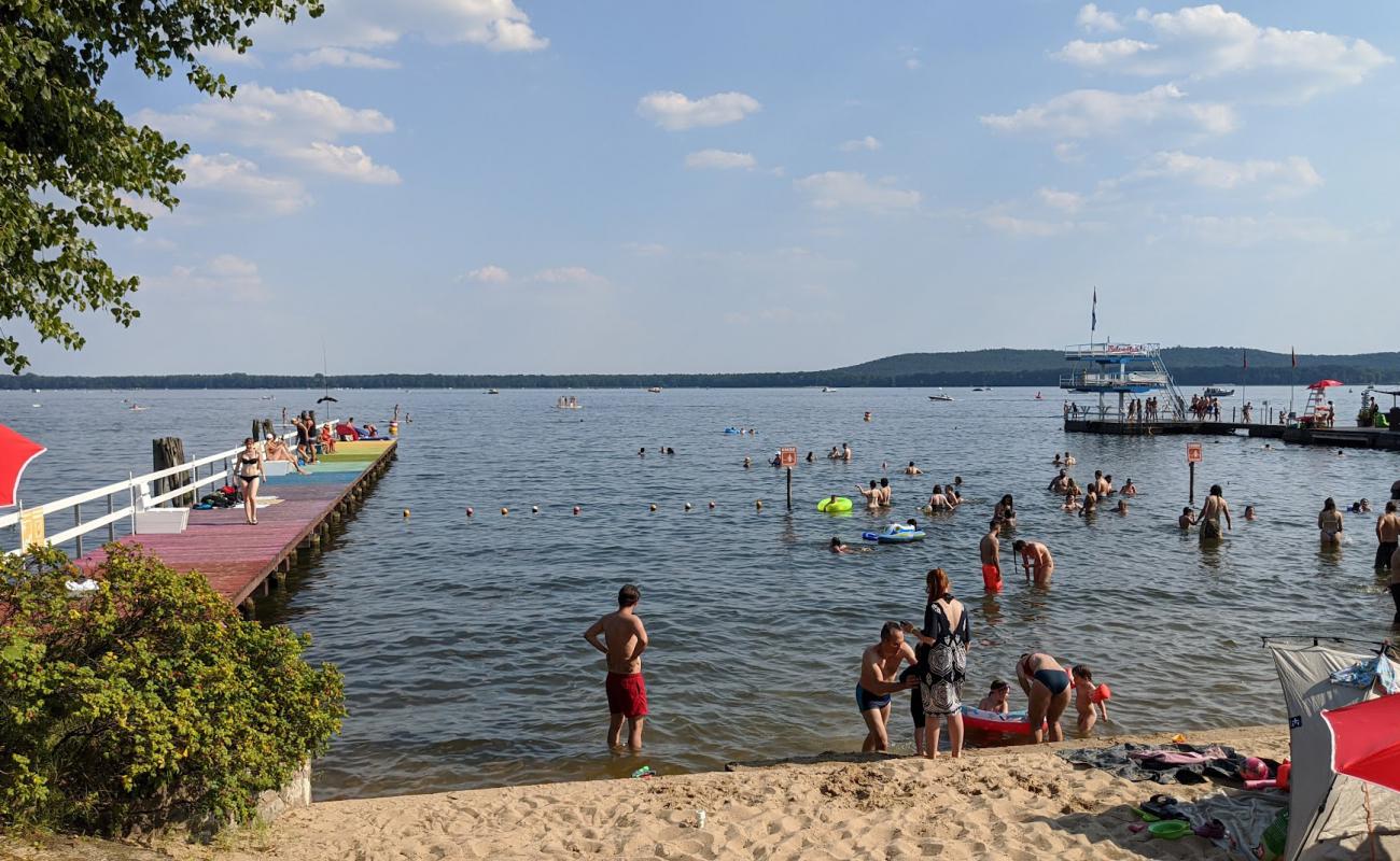 Strandbad Friedrichshagen'in fotoğrafı açık bej kum yüzey ile