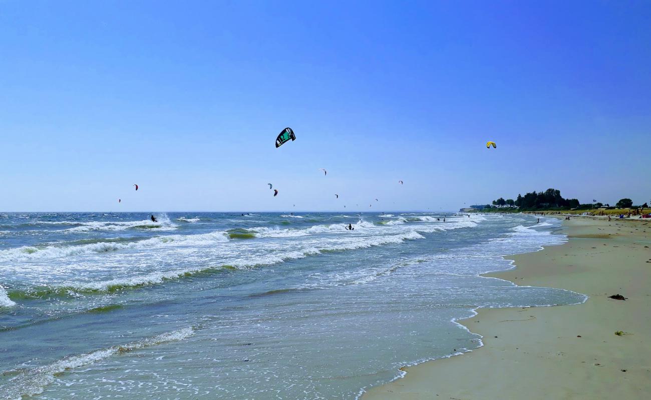 Skovmose strand'in fotoğrafı parlak kum yüzey ile