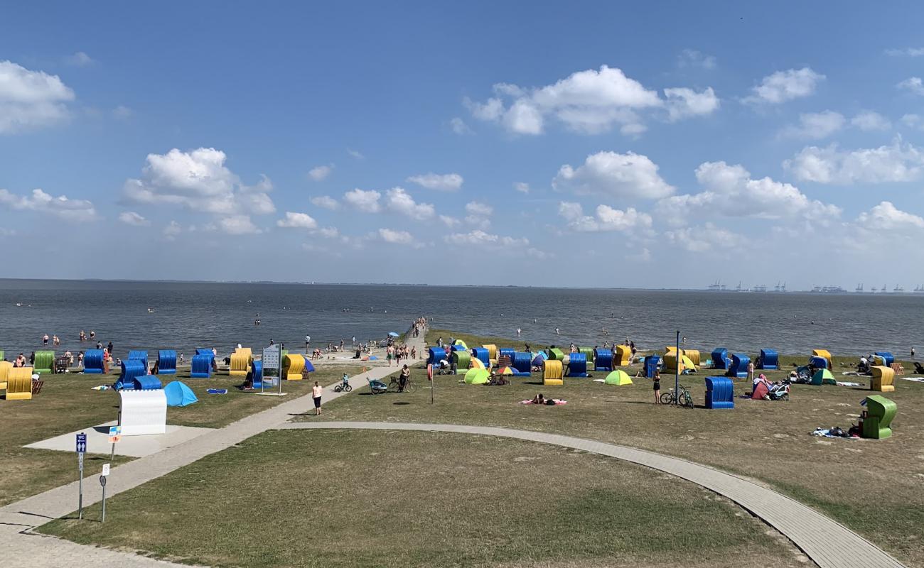 Burhave Plajı'in fotoğrafı açık bej kum yüzey ile