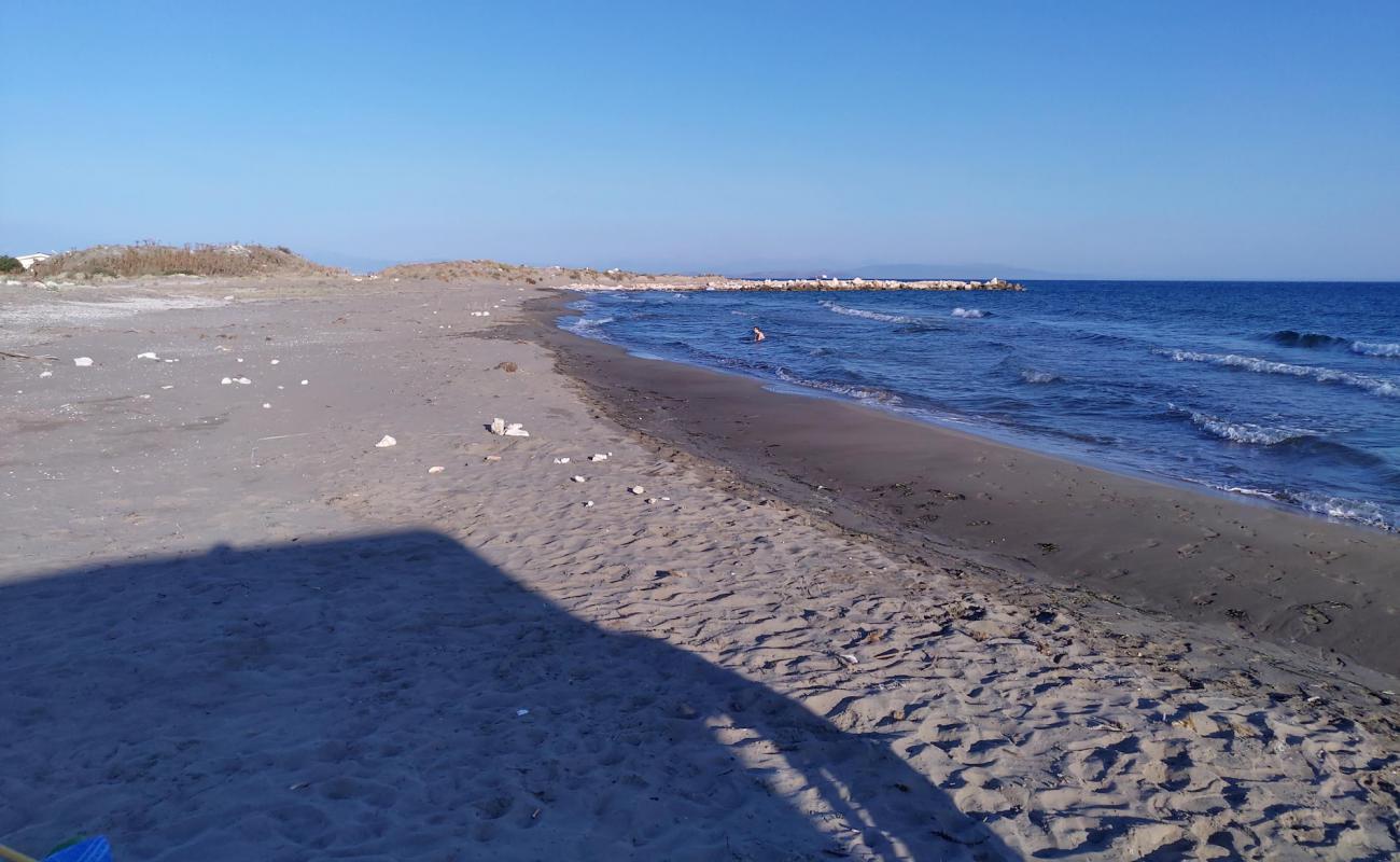 Paliopotamos beach'in fotoğrafı siyah kum ve çakıllar yüzey ile