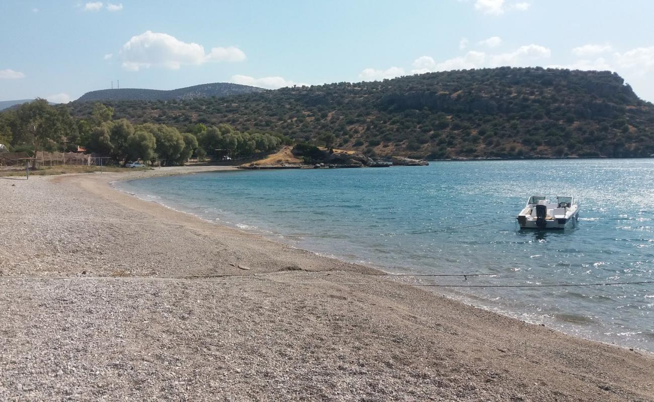 Potami beach'in fotoğrafı hafif ince çakıl taş yüzey ile