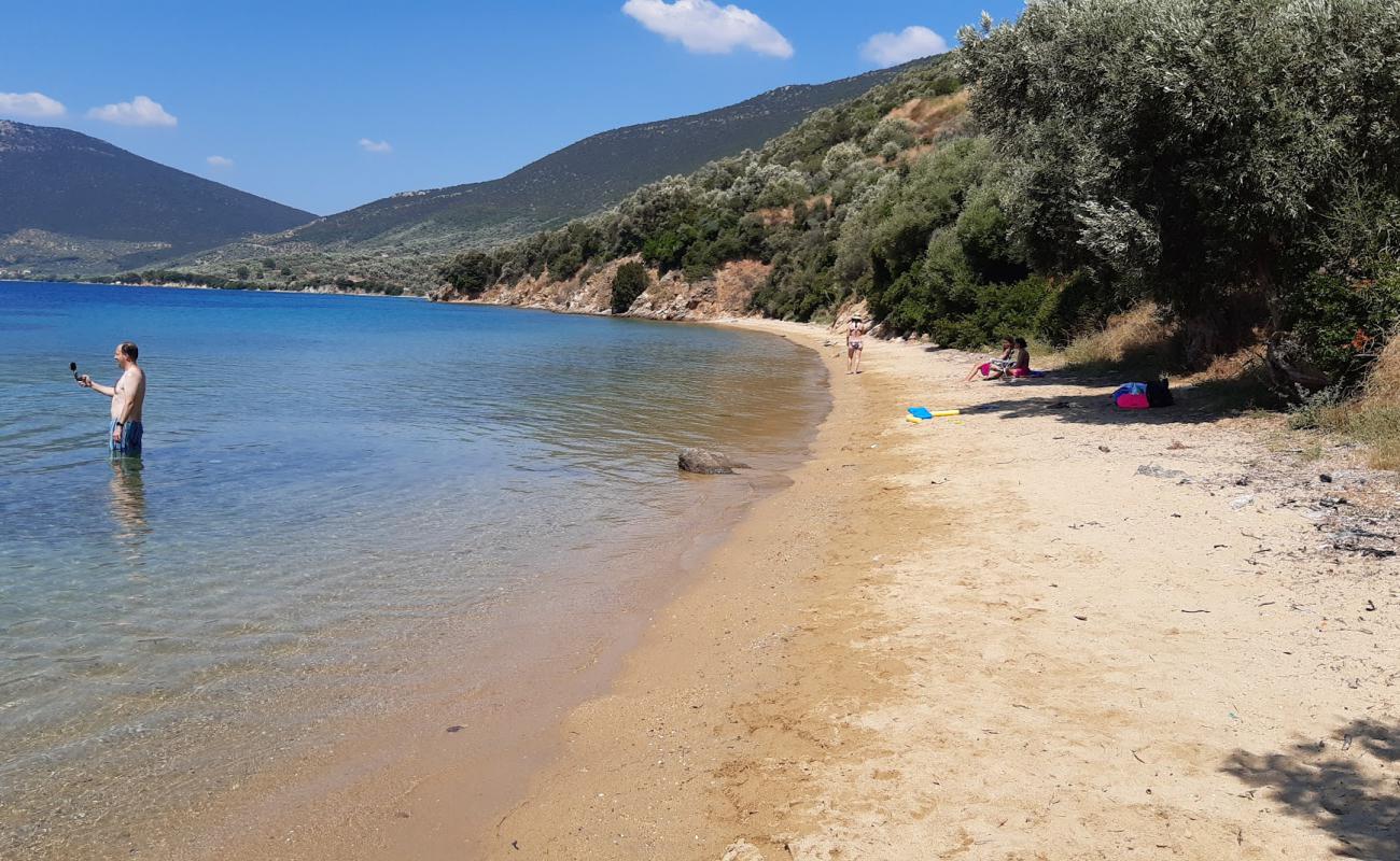 Ag. Dimitrios 3 beach'in fotoğrafı parlak kum yüzey ile