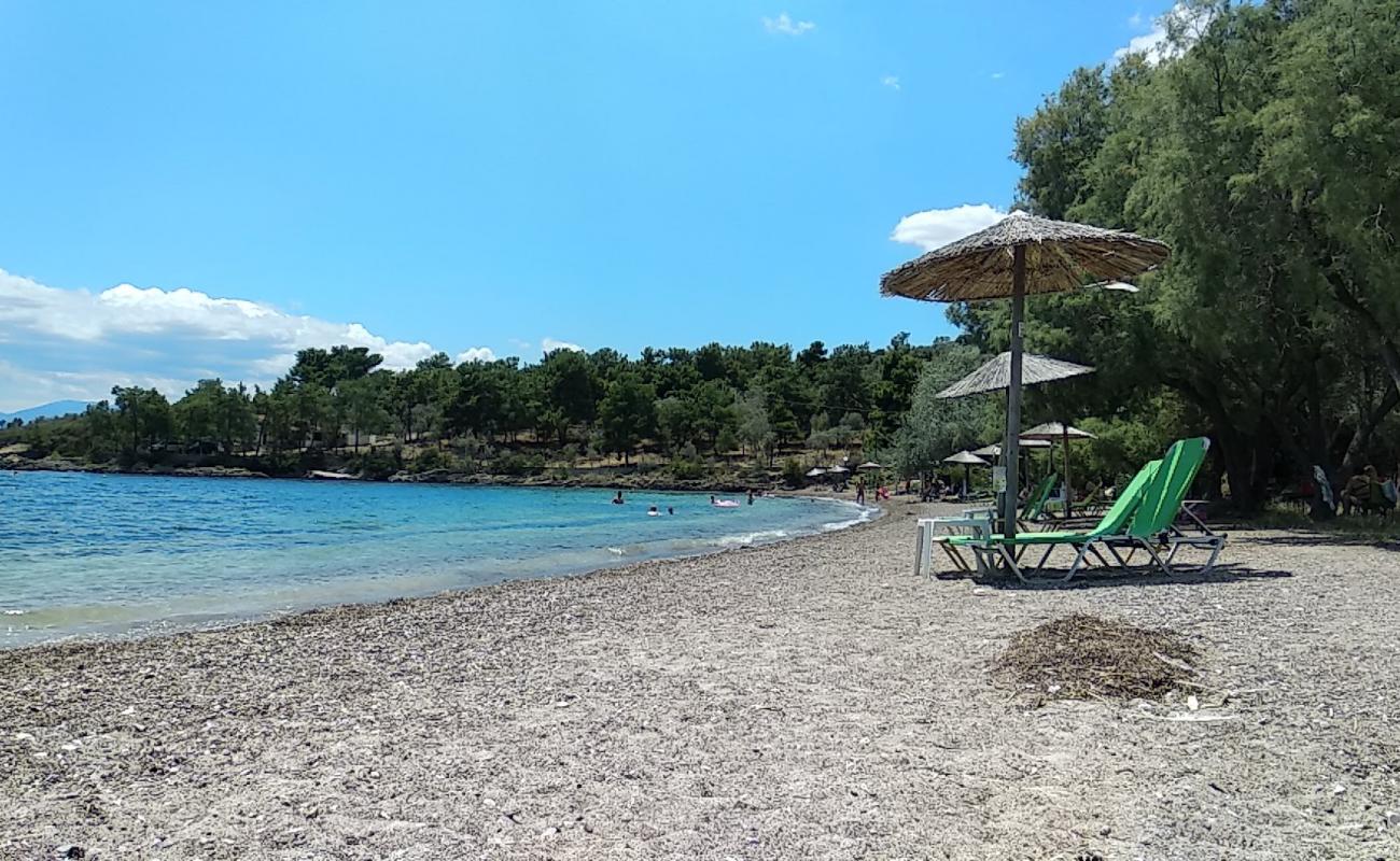 Kritharia beach'in fotoğrafı siyah kum ve çakıl yüzey ile