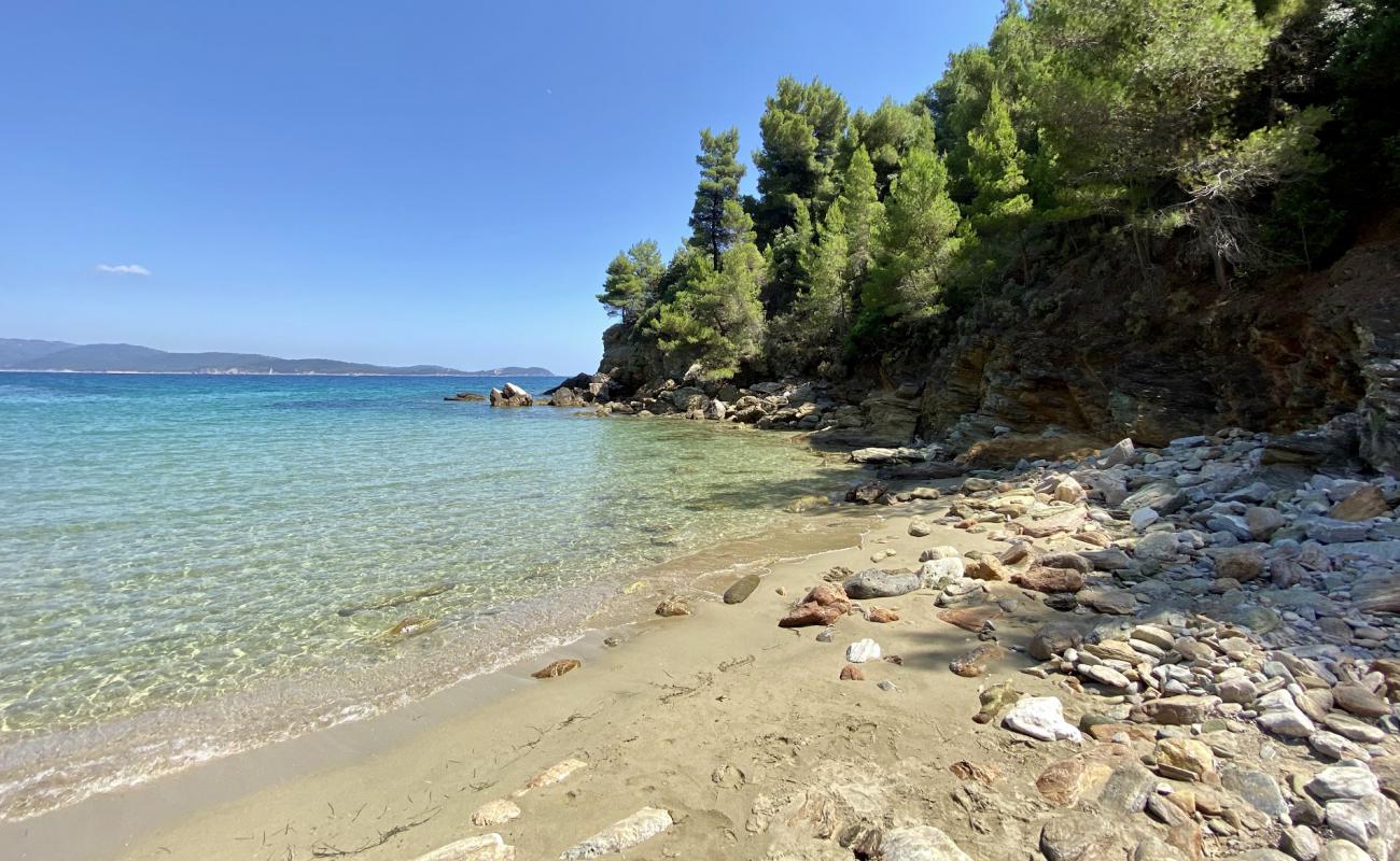 Vlachorema beach'in fotoğrafı açık bej kum yüzey ile
