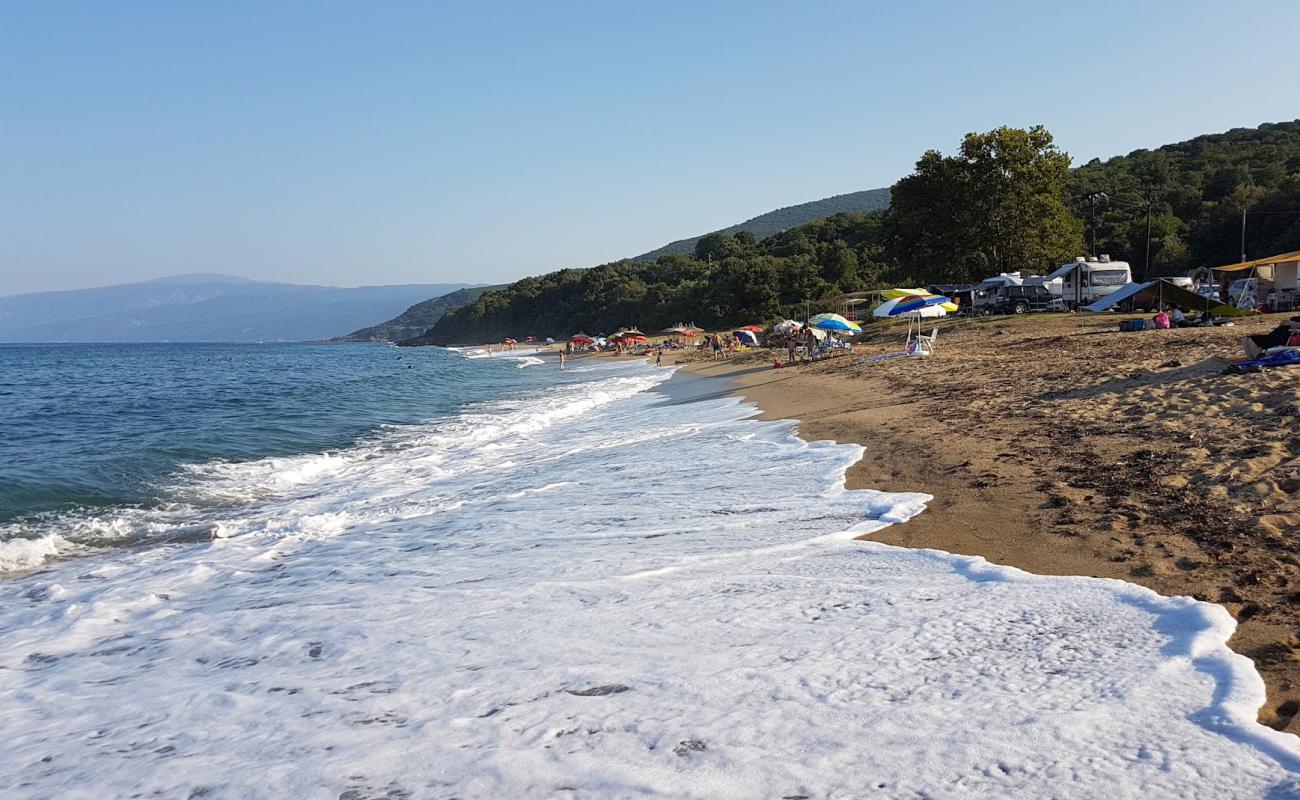 Polydendri beach'in fotoğrafı açık bej kum yüzey ile