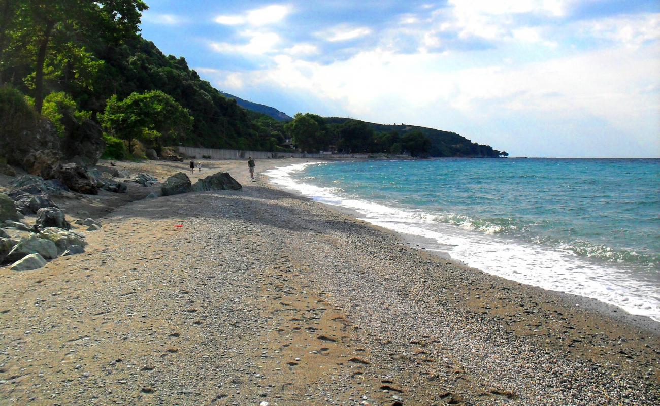 Koutsoupia beach'in fotoğrafı çakıl ile kum yüzey ile