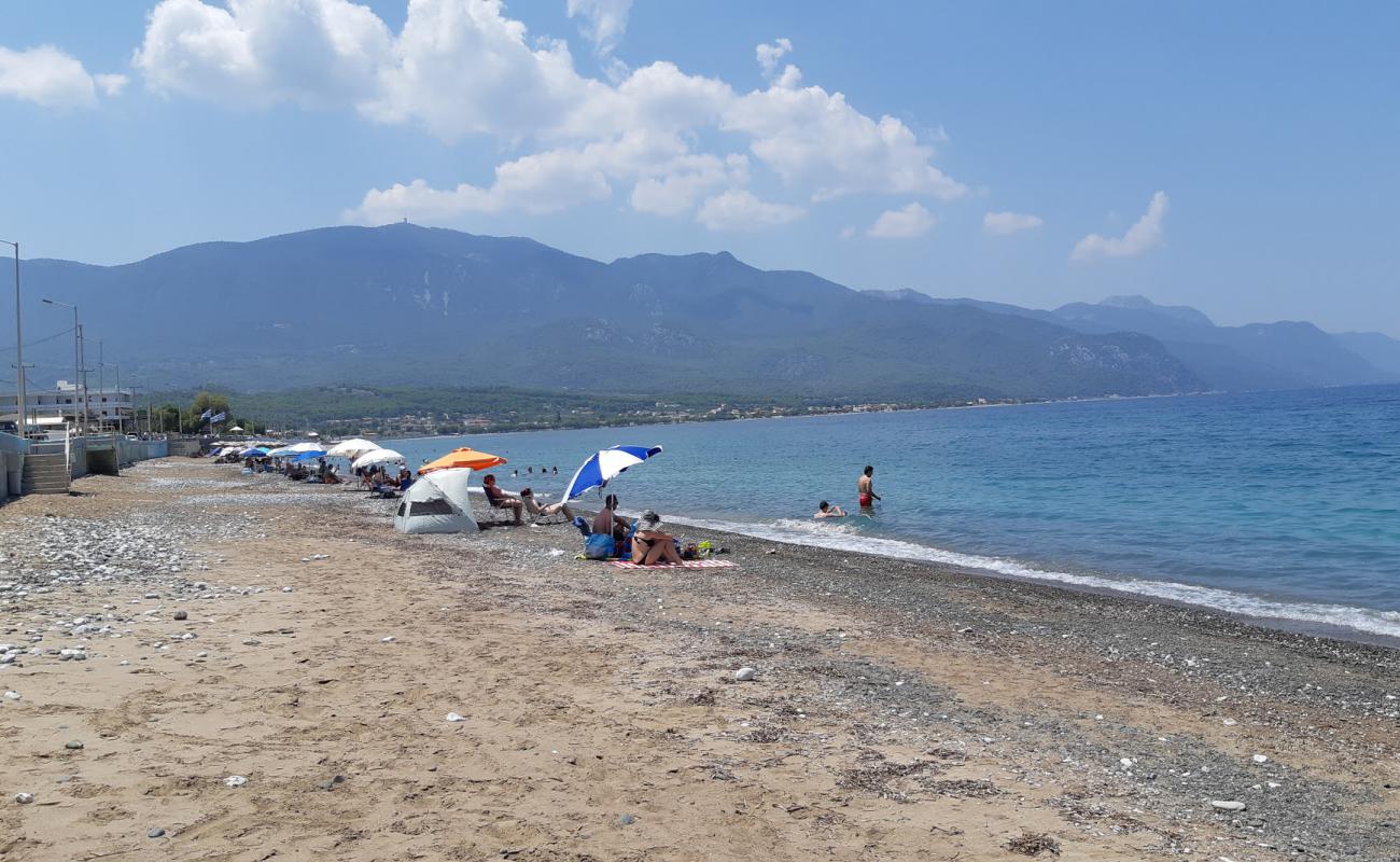 Alepochori beach'in fotoğrafı siyah kum ve çakıl yüzey ile