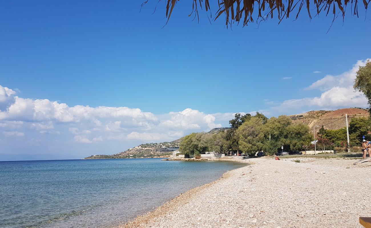 Megara beach'in fotoğrafı hafif ince çakıl taş yüzey ile