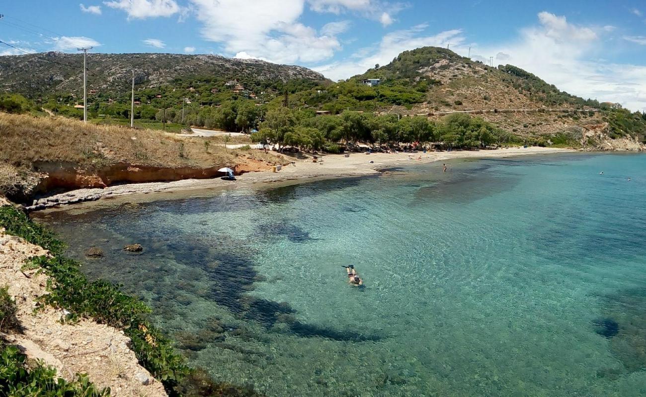 Chamolia beach'in fotoğrafı bej kum ve çakıl yüzey ile