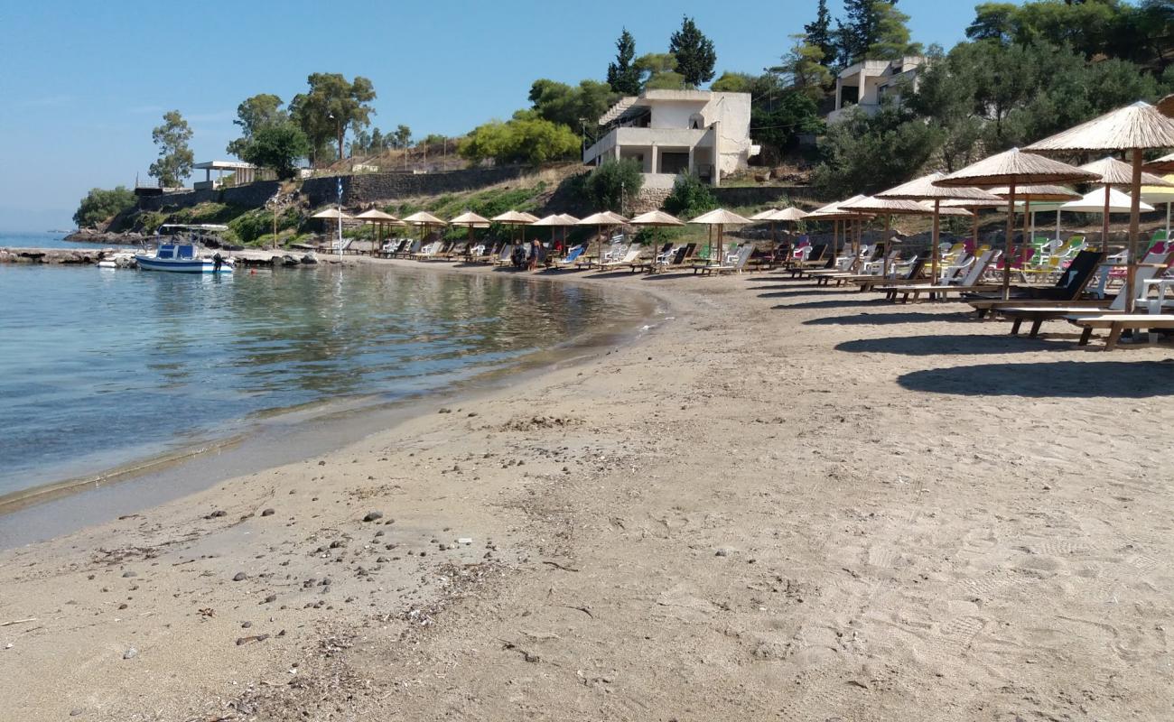 Aegina Maris'in fotoğrafı siyah kum ve çakıl yüzey ile