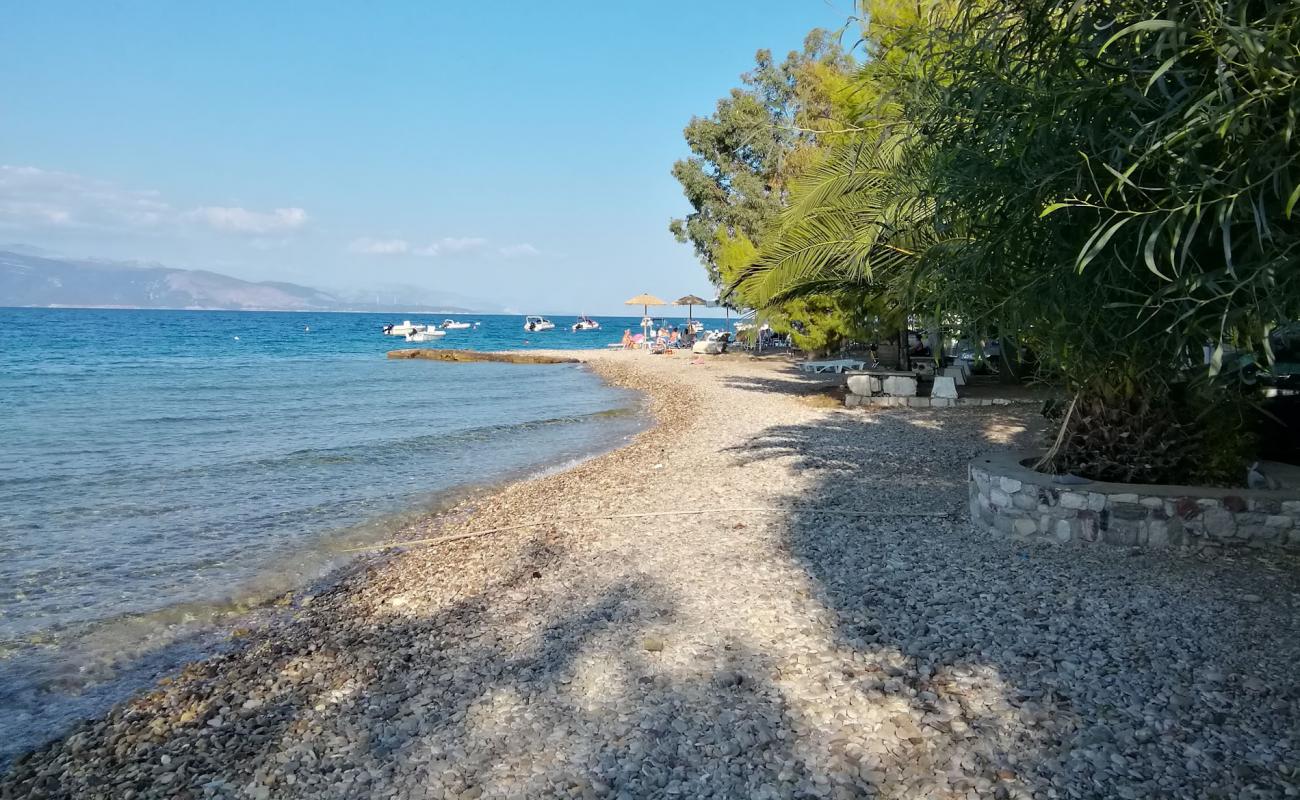 Selianitika beach'in fotoğrafı gri çakıl taşı yüzey ile