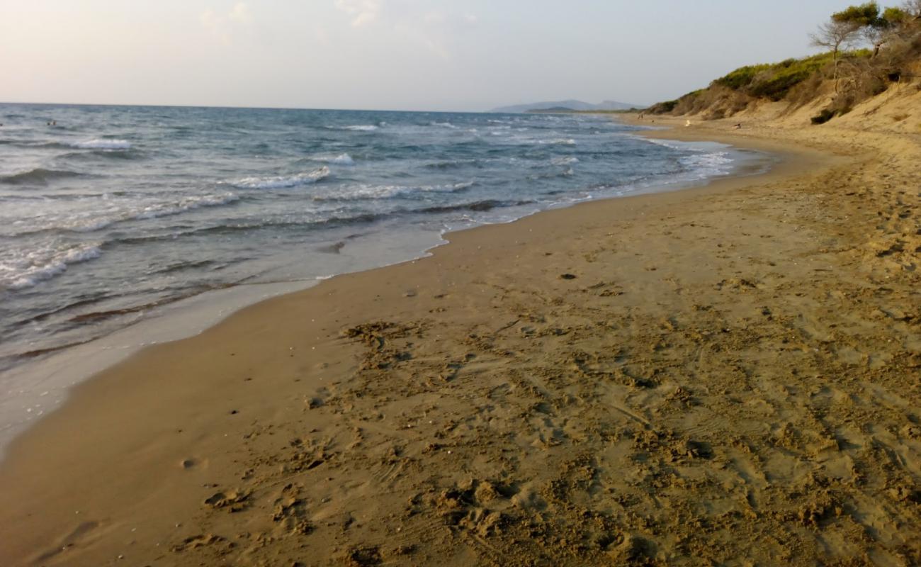 Falari beach'in fotoğrafı açık bej kum yüzey ile