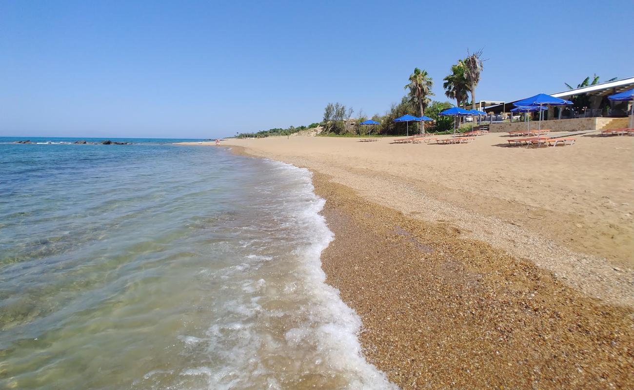 Paralia Glifa'in fotoğrafı parlak kum yüzey ile