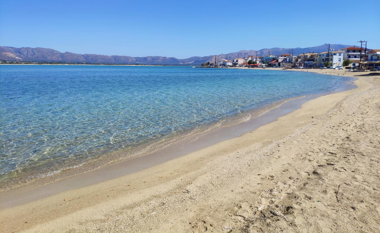 Kontogoni beach'in fotoğrafı i̇nce bej kum yüzey ile