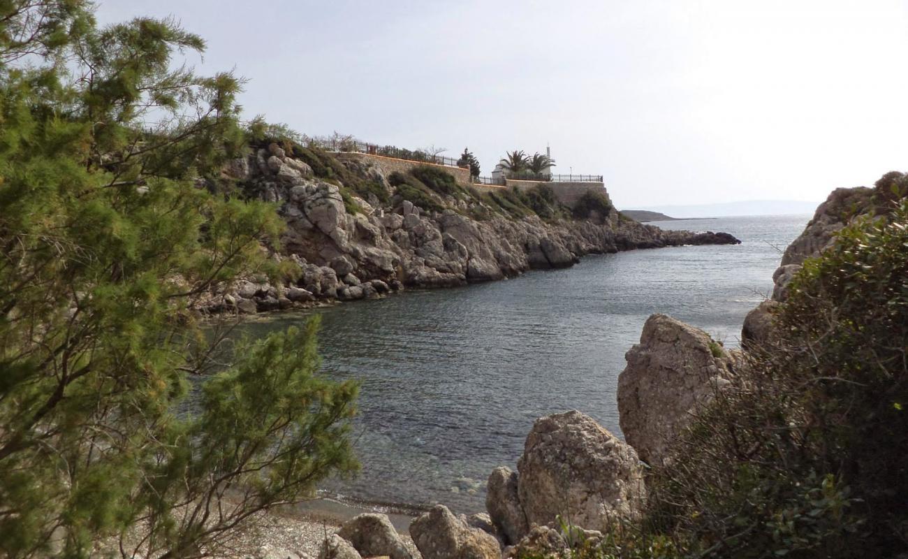 Paleokastro beach'in fotoğrafı gri çakıl taşı yüzey ile