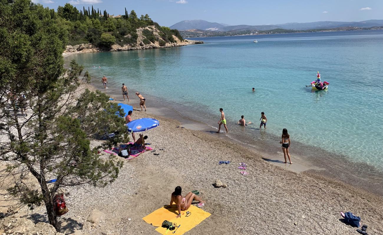 Paralia Kounoupiou'in fotoğrafı çakıl ile kum yüzey ile