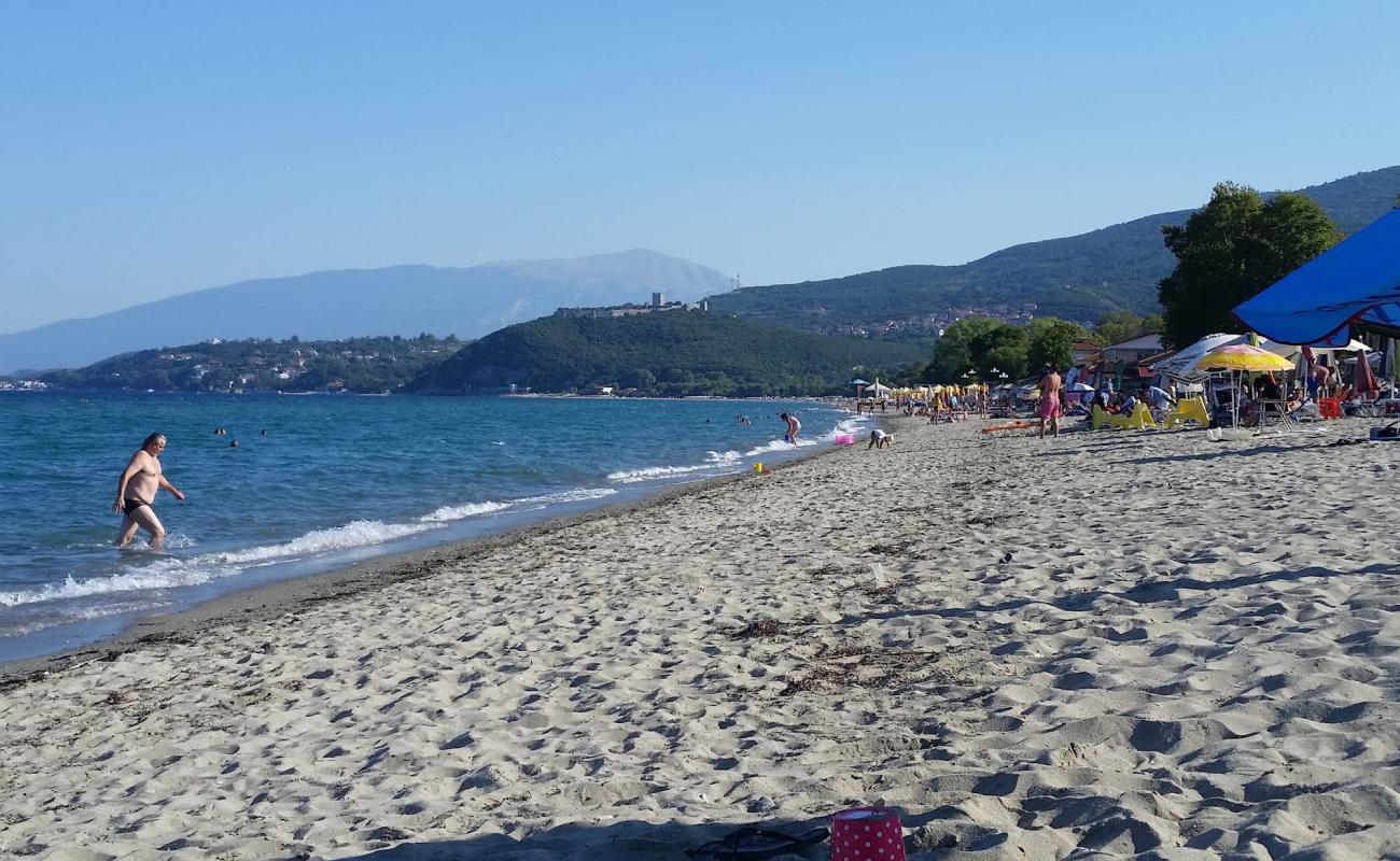 Skotina beach'in fotoğrafı gri kum yüzey ile