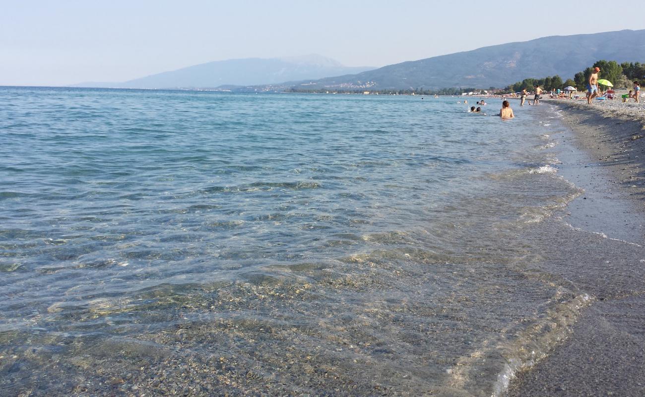 Leptokaria beach II'in fotoğrafı gri kum ve çakıl yüzey ile