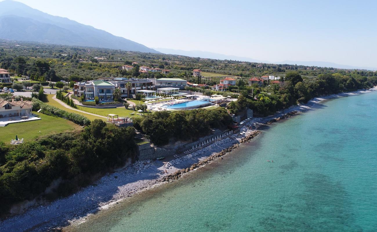 Olympos beach'in fotoğrafı gri çakıl taşı yüzey ile