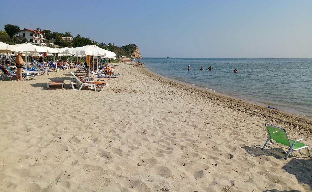 Archea Pydna beach'in fotoğrafı parlak kum yüzey ile