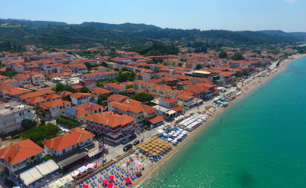 Polychrono beach II'in fotoğrafı açık bej kum yüzey ile