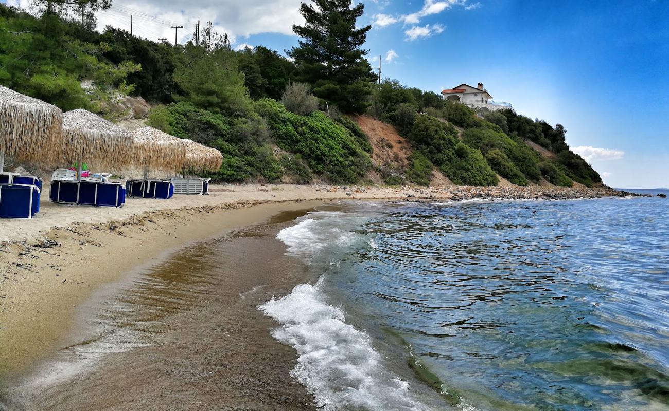 Gerakini beach II'in fotoğrafı parlak kum yüzey ile