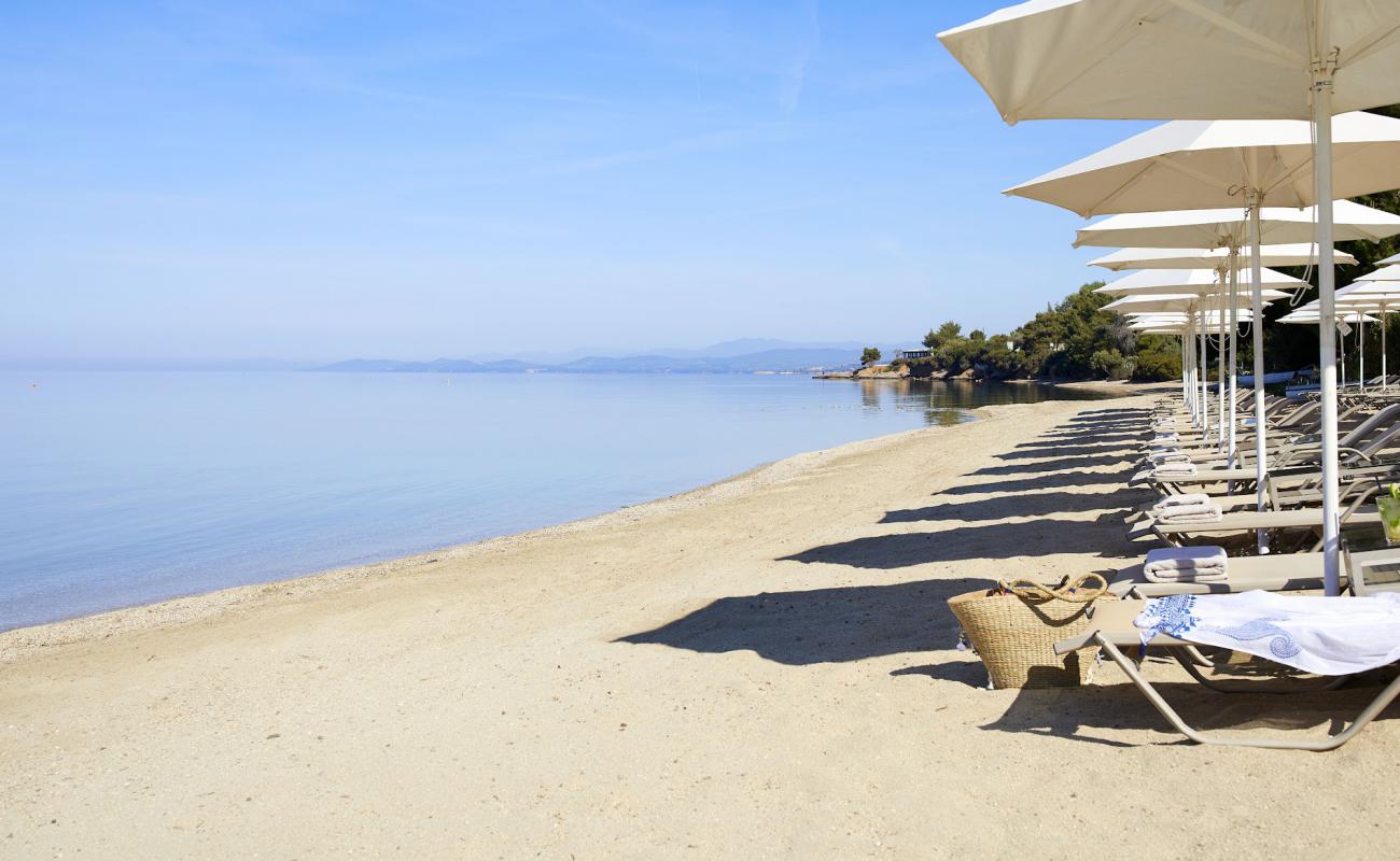 Elia beach'in fotoğrafı parlak kum yüzey ile