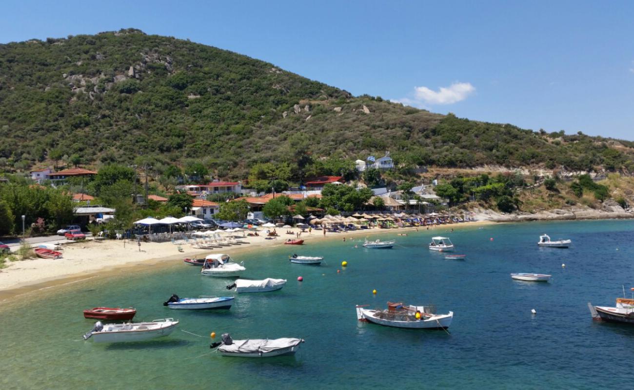 Pigadakia Beach'in fotoğrafı i̇nce bej kum yüzey ile