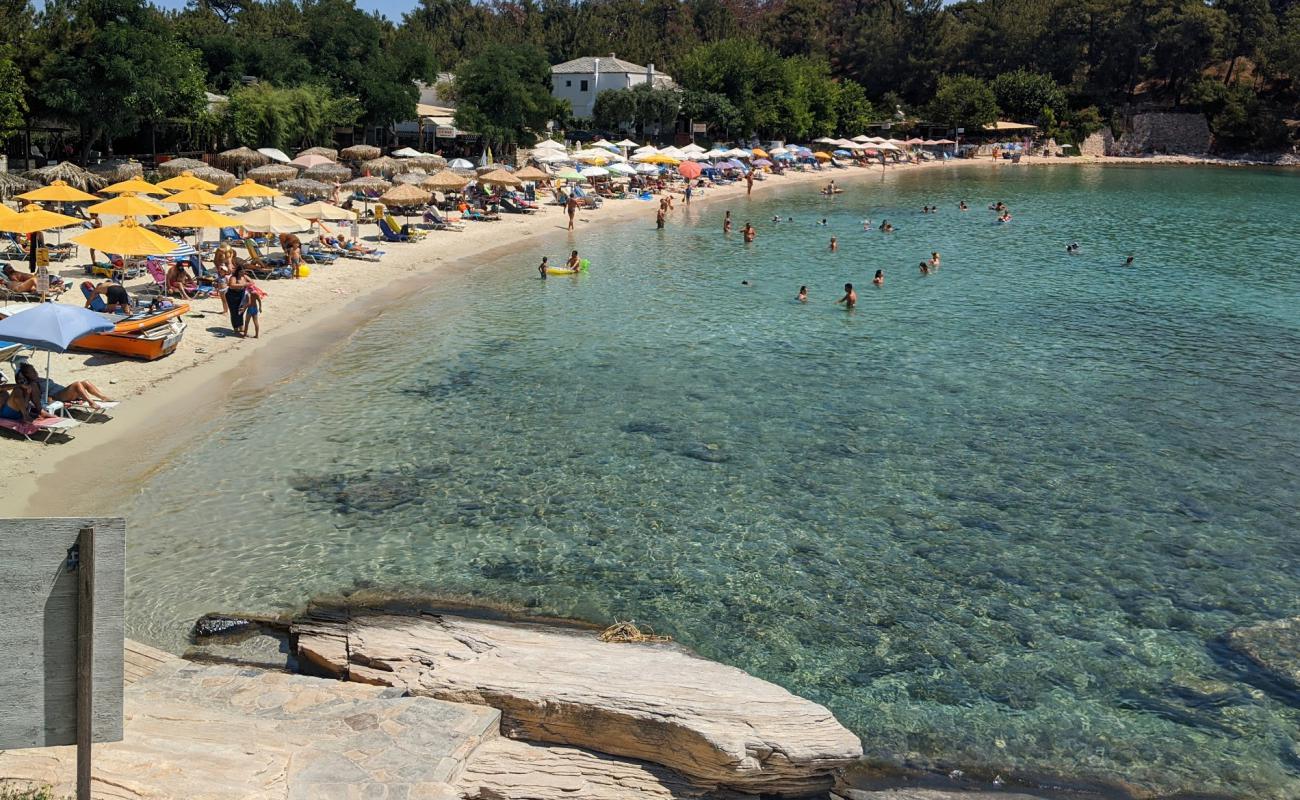 Psili sand'in fotoğrafı i̇nce beyaz kum yüzey ile