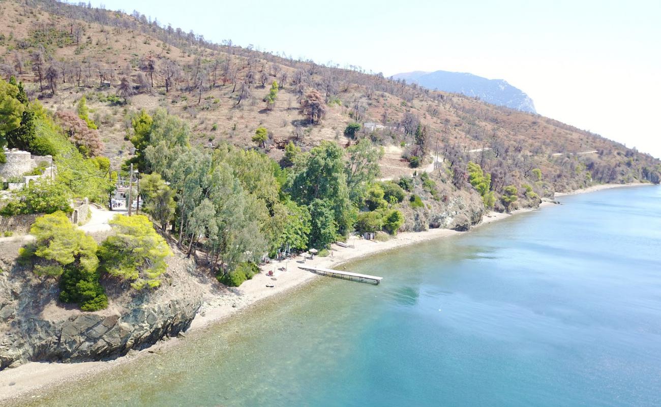 Katounia 2nd beach'in fotoğrafı gri ince çakıl taş yüzey ile