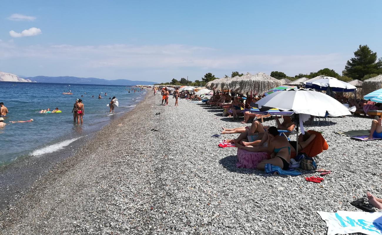 Pefki beach'in fotoğrafı gri ince çakıl taş yüzey ile