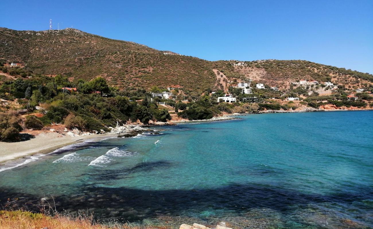 Liani Ammos beach'in fotoğrafı açık bej kum yüzey ile