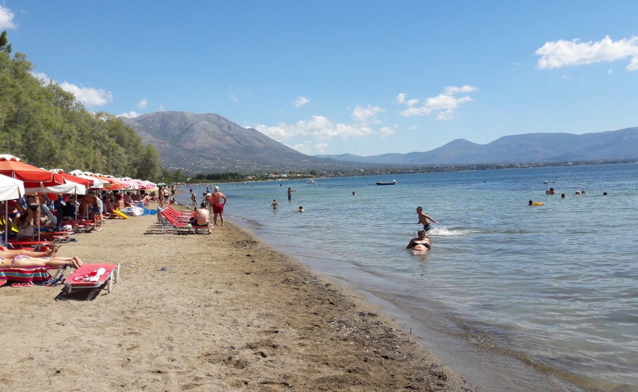 Eviana beach'in fotoğrafı gri kum ve çakıllar yüzey ile