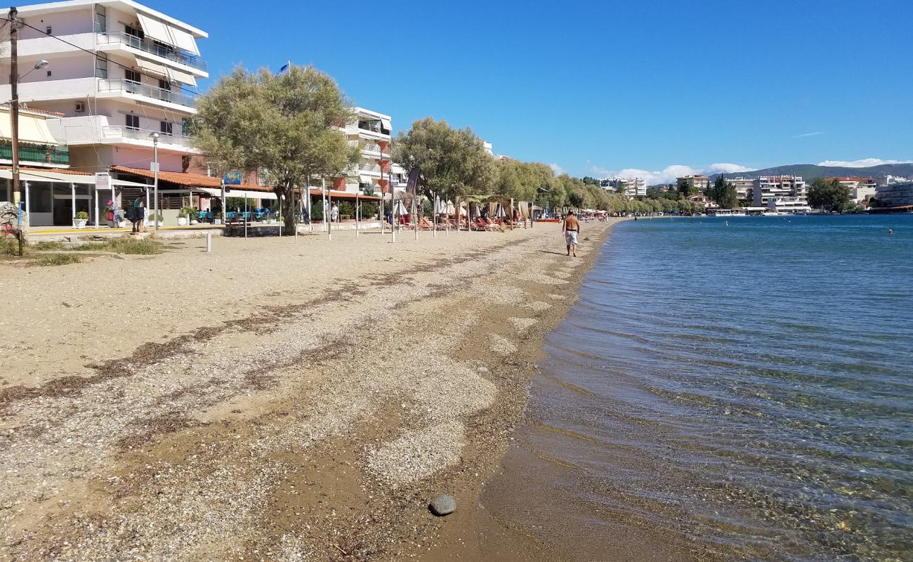 Lafkandi beach'in fotoğrafı siyah kum ve çakıllar yüzey ile