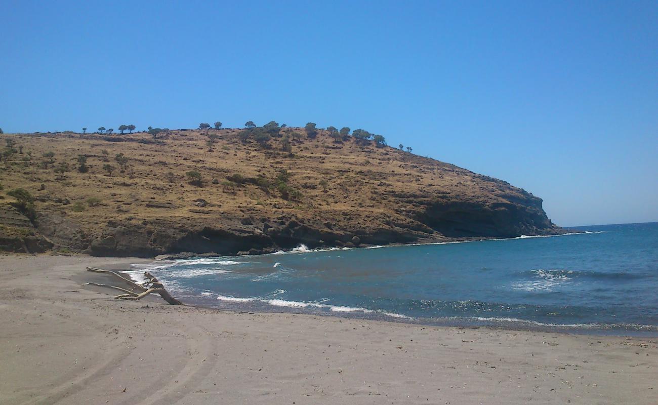 Agios Dimitrios beach'in fotoğrafı gri kum yüzey ile