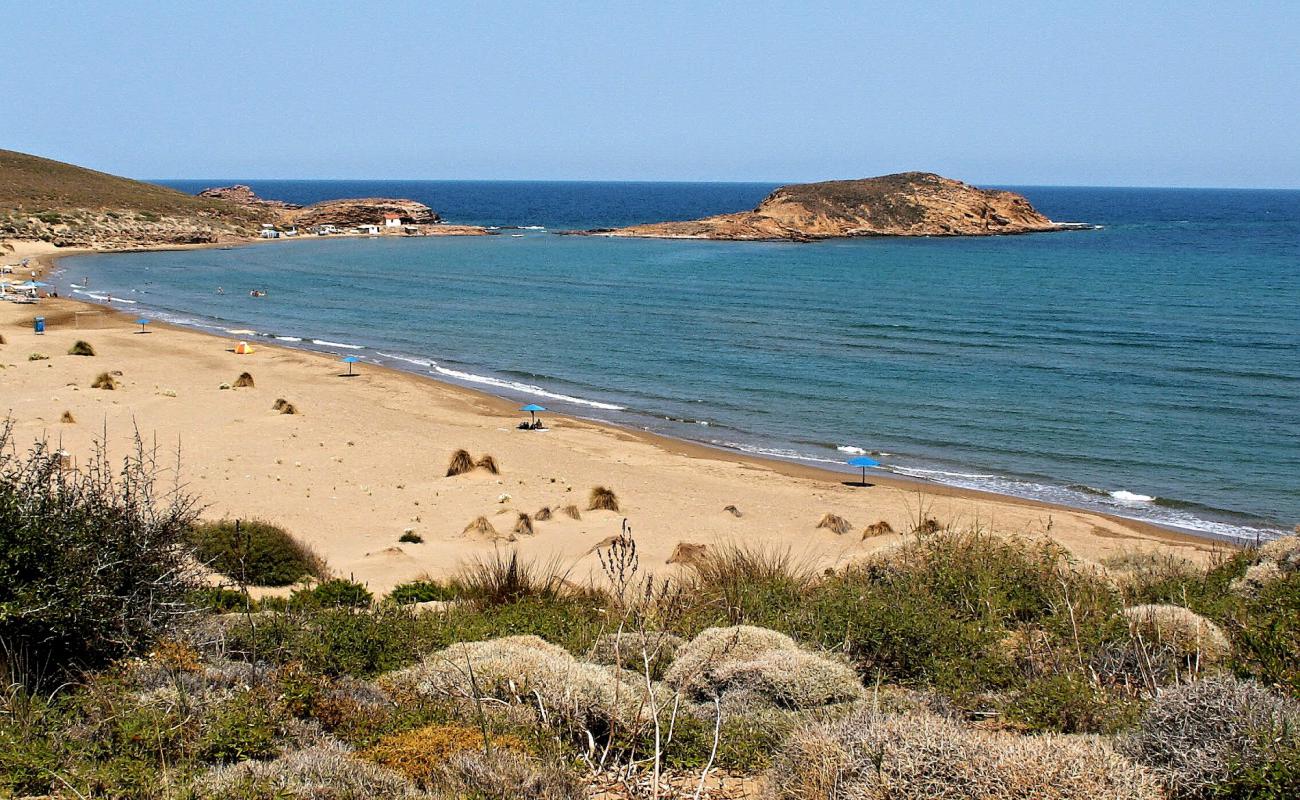 Gomati beach'in fotoğrafı i̇nce kahverengi kum yüzey ile