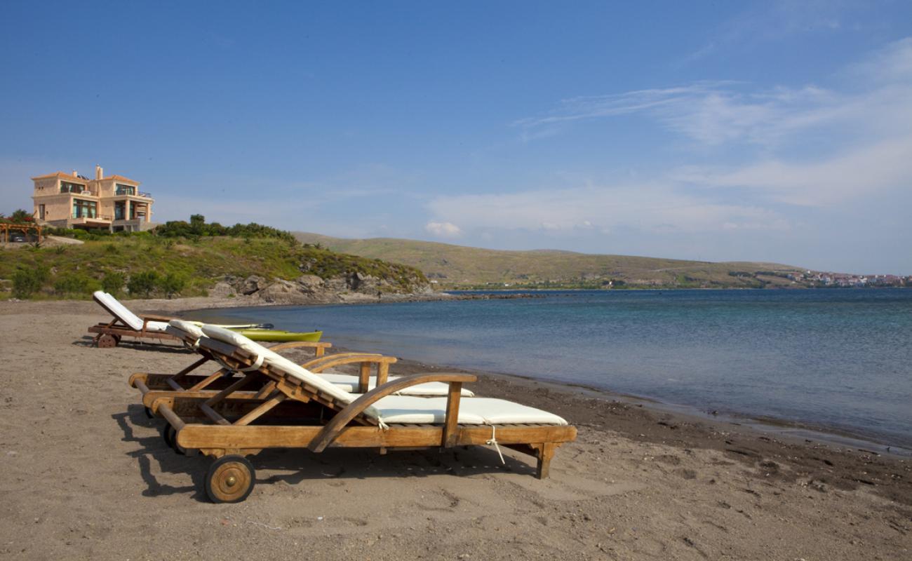 Sigri beach II'in fotoğrafı kahverengi kum yüzey ile
