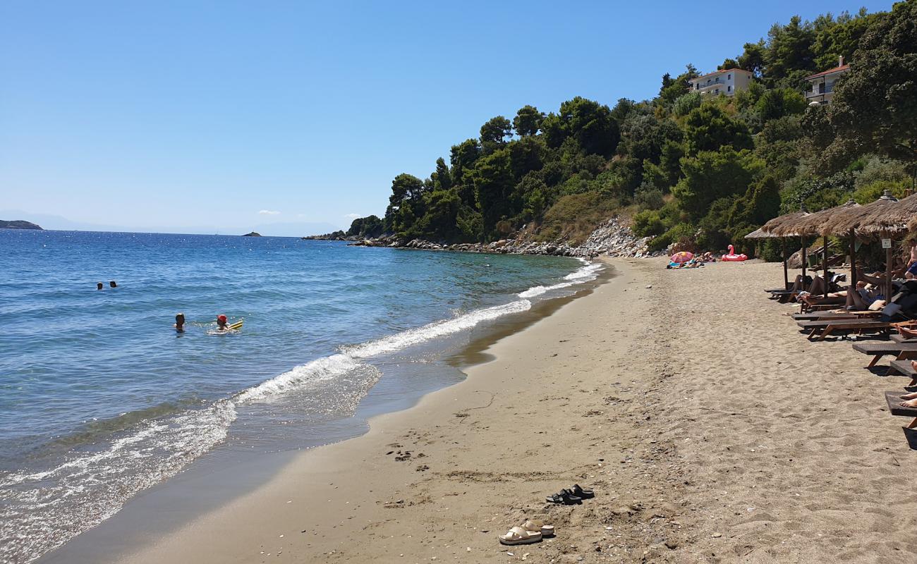 Paralia Vasilias'in fotoğrafı gri kum yüzey ile