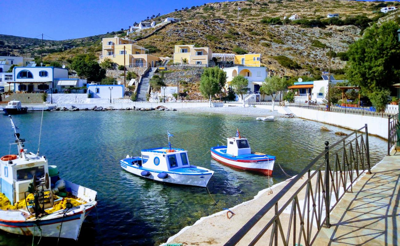 Agathonisi beach'in fotoğrafı hafif çakıl yüzey ile