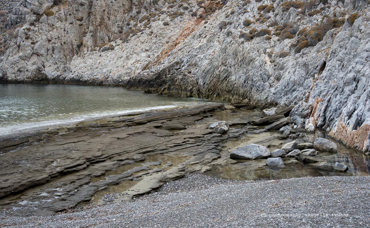 Paralia Maltezana'in fotoğrafı bej kum ve çakıl yüzey ile