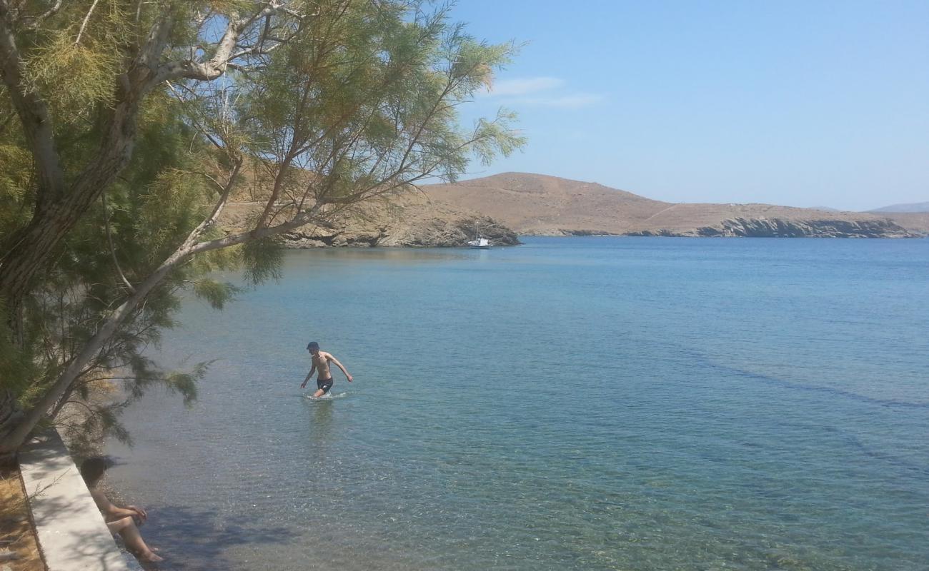 Astypalaia beach'in fotoğrafı gri çakıl taşı yüzey ile