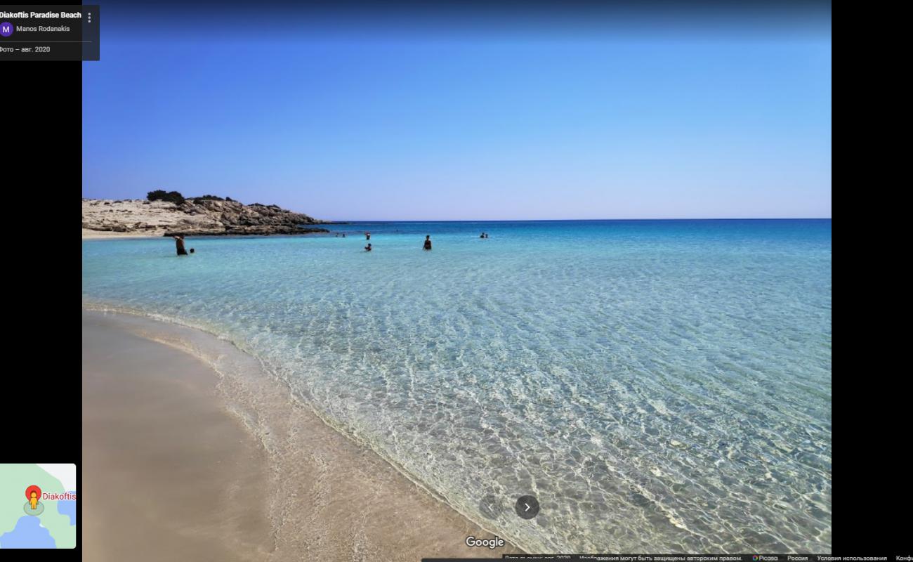 Diakoftis beach II'in fotoğrafı turkuaz saf su yüzey ile