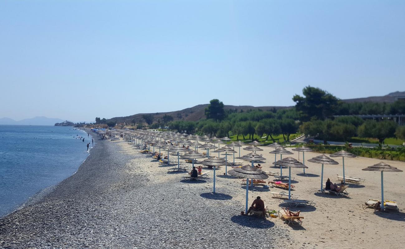 Paralia Psalidi II'in fotoğrafı gri ince çakıl taş yüzey ile