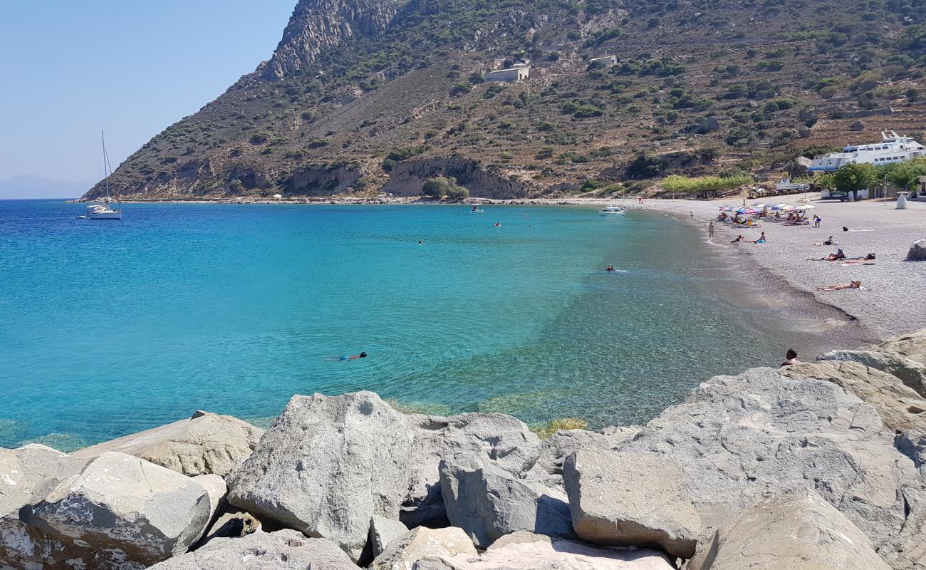 Kefalos Beach II'in fotoğrafı gri kum ve çakıl yüzey ile