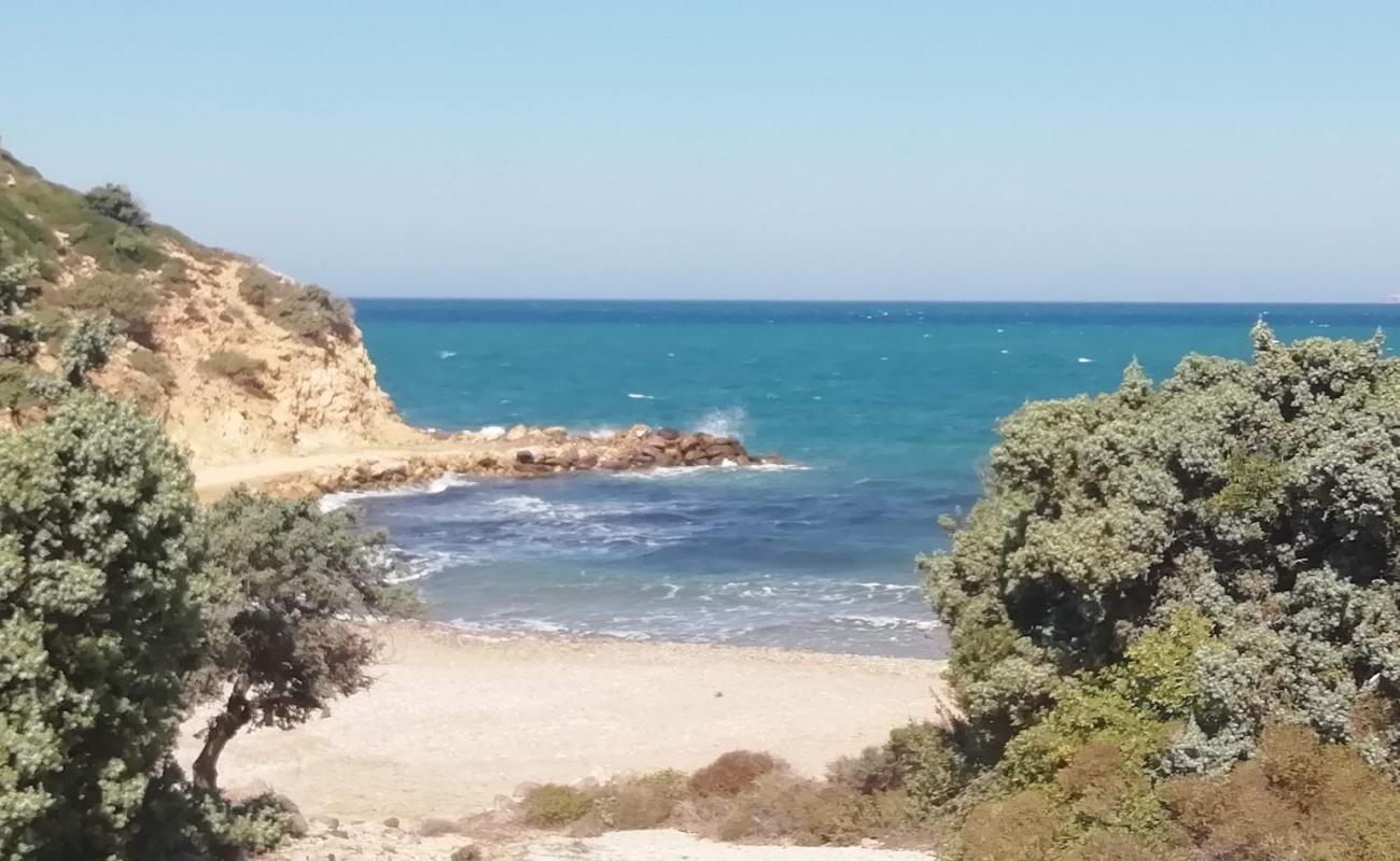 Sfakia beach'in fotoğrafı gri kum ve çakıl yüzey ile