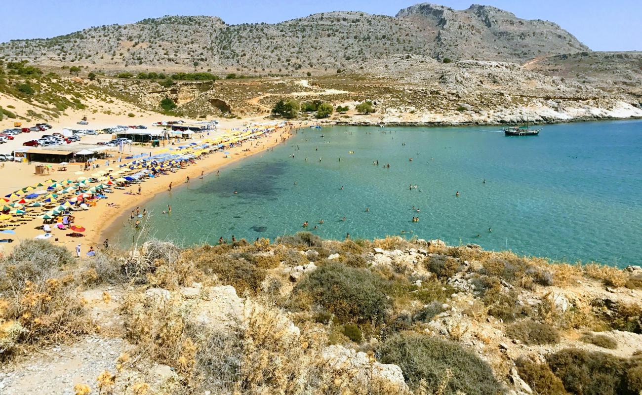 Agia Agathi Beach'in fotoğrafı parlak ince kum yüzey ile