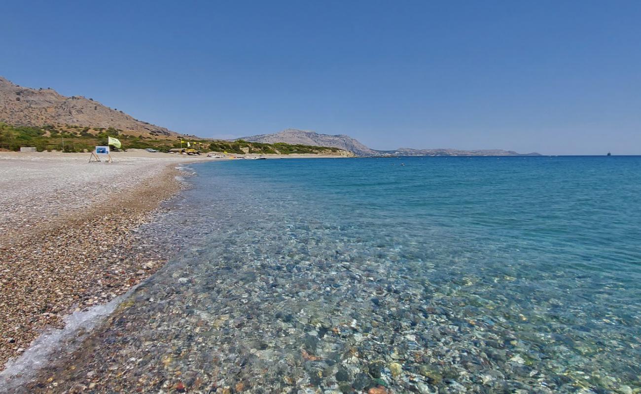 Lindos Beach II'in fotoğrafı bej çakıl yüzey ile